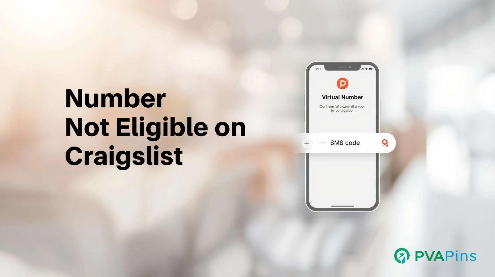 Craigslist posting verification page with “Number Not Eligible” alert displayed