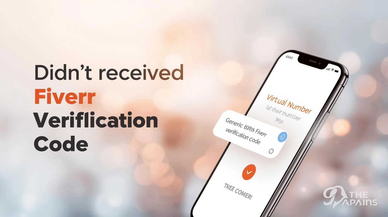 Fiverr verification screen showing no code received and troubleshooting steps