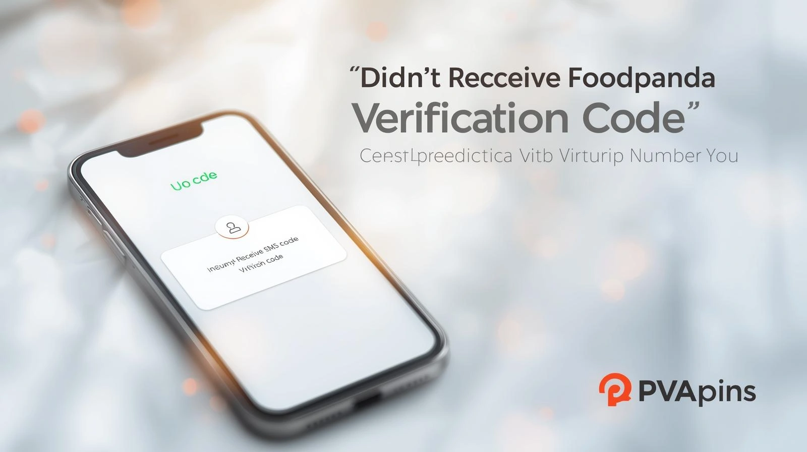 Foodpanda app login screen with OTP code not received