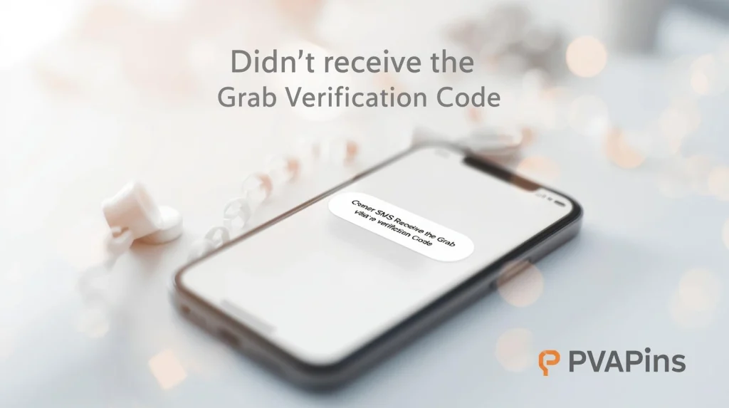 Grab app verification page with code entry field and resend option