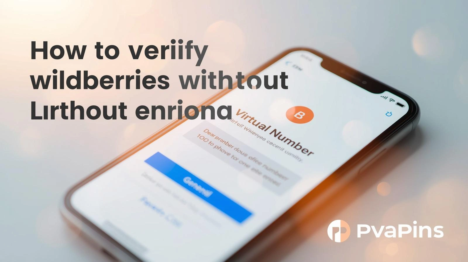 Guide showing how to verify Wildberries account without phone number using alternative methods