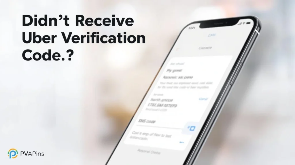 Illustration of Uber app sign-in issue caused by verification code not arriving