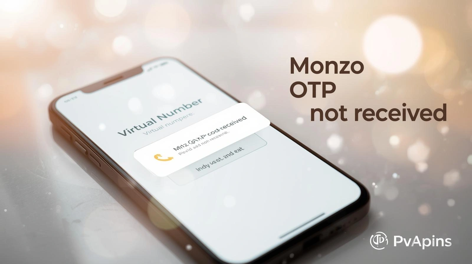 Illustration of failed Monzo OTP delivery during account verification process