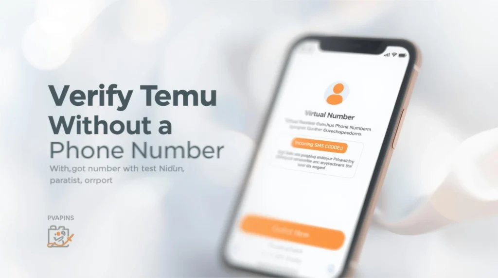 Illustration of logging into Temu with email verification instead of a phone number