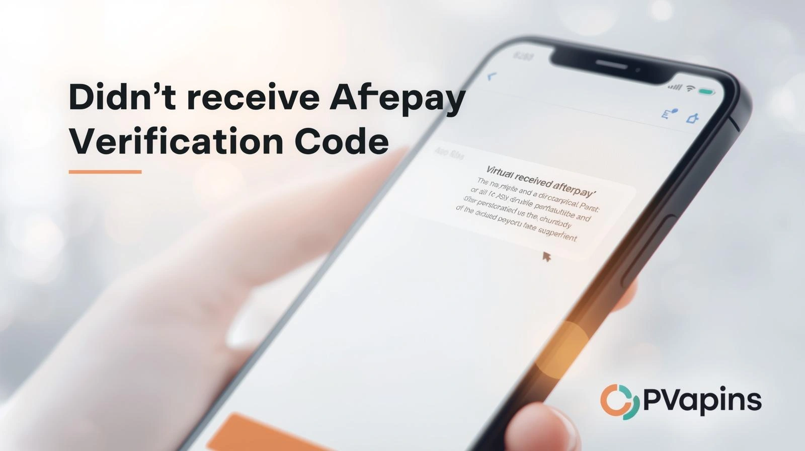 Illustration of missing Afterpay verification text with free numbers and OTP options