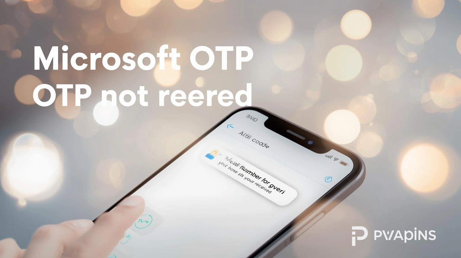 Microsoft OTP not received error screen on sign-in page