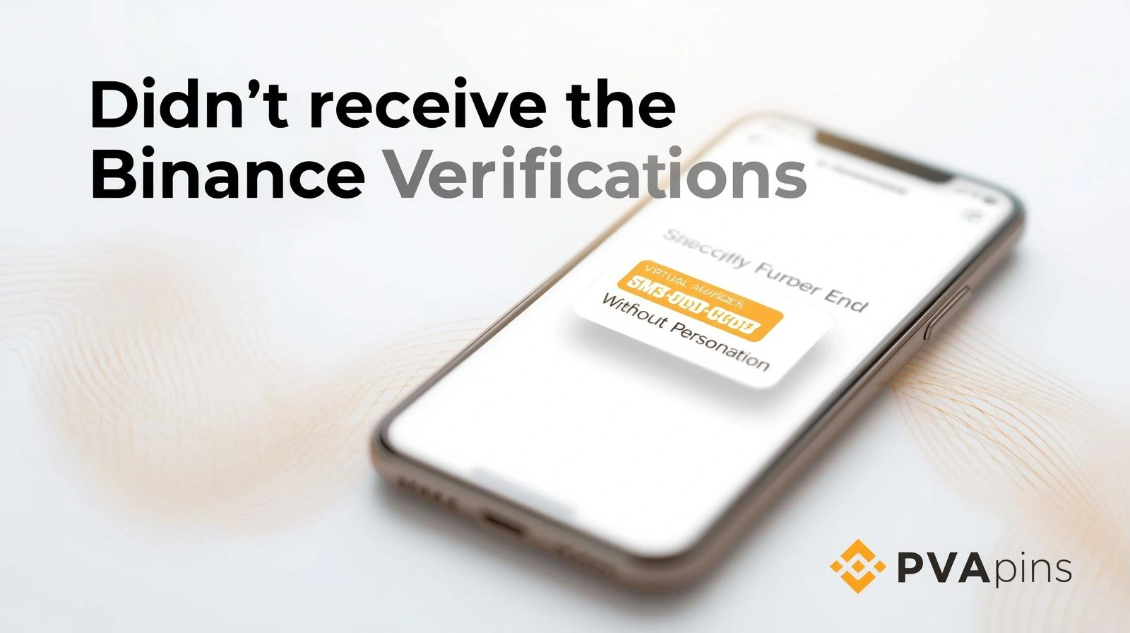 Mobile screen showing a missing Binance verification code with troubleshooting steps