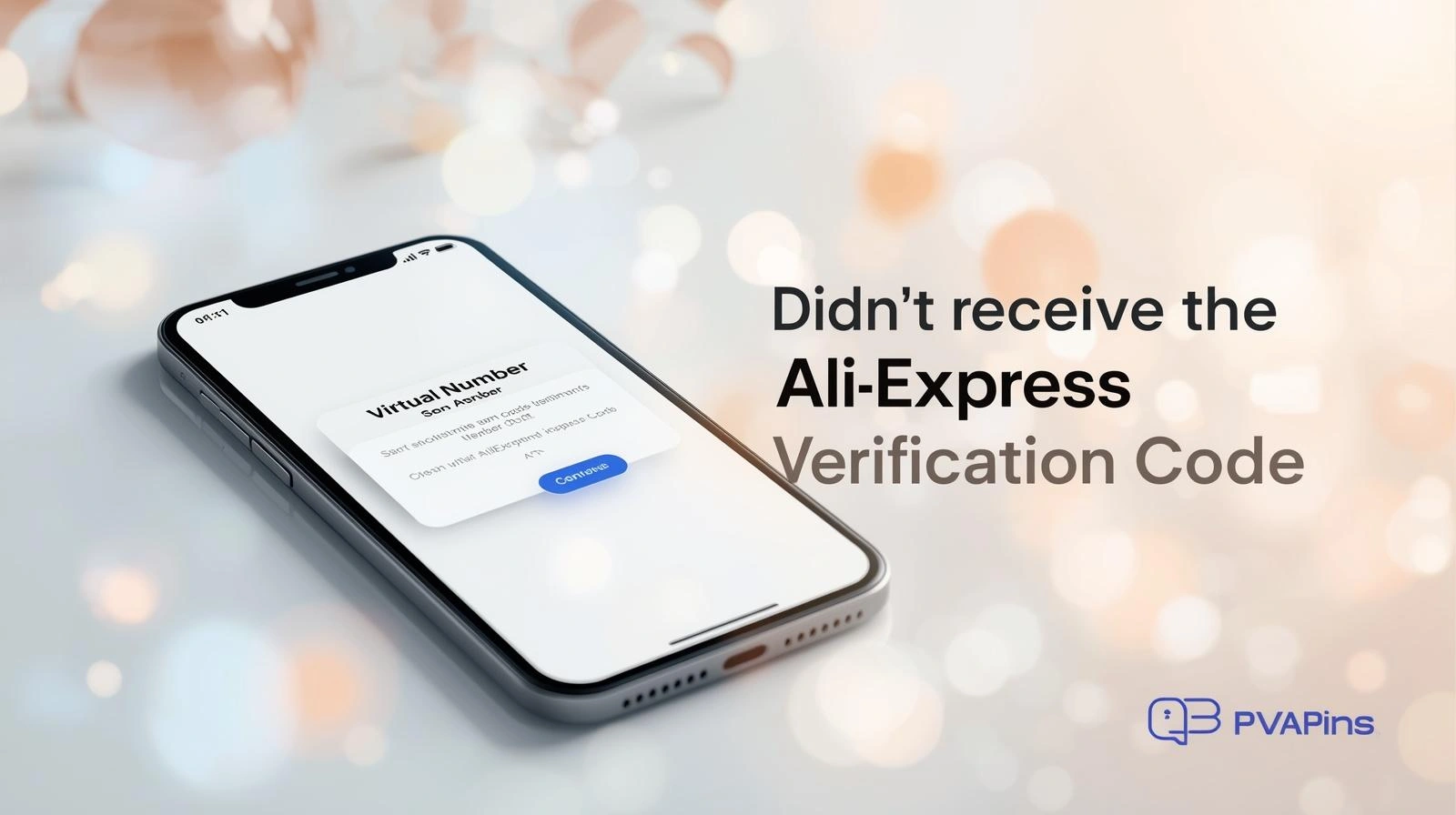 Mobile verification error screen with troubleshooting steps for missing AliExpress code