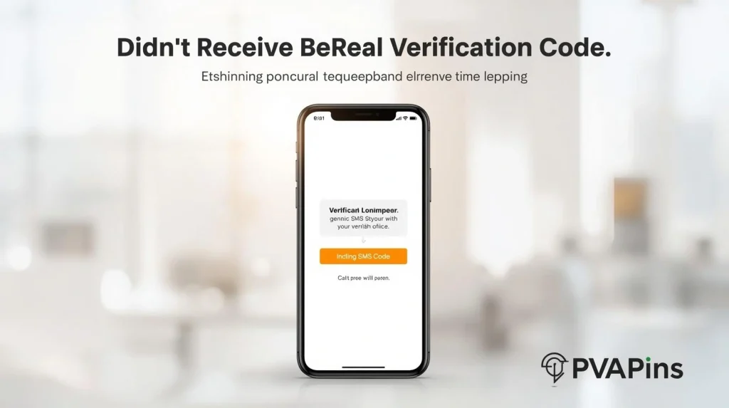 Person checking phone after not receiving a BeReal verification code