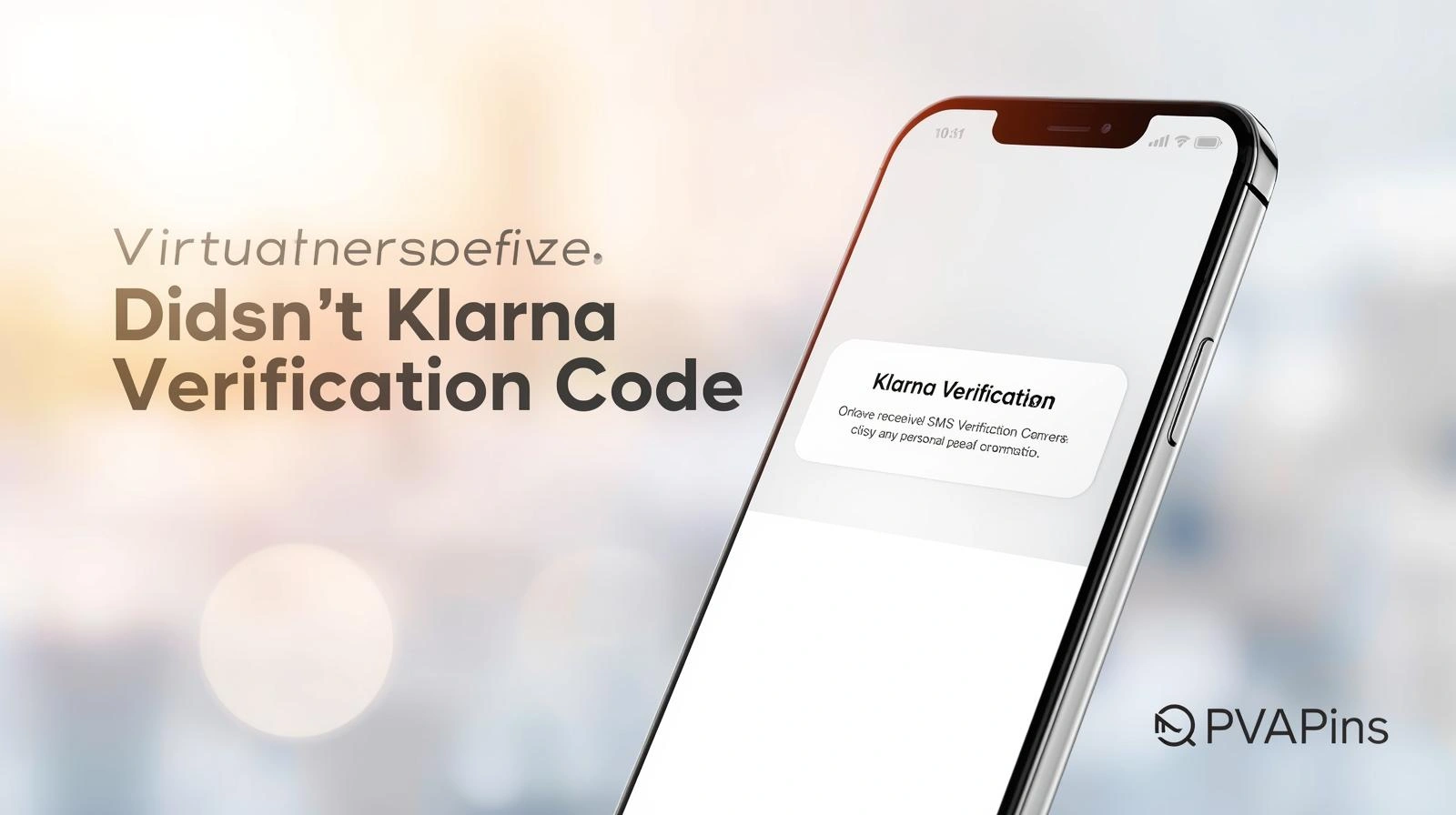 Person checking phone for a missing Klarna verification code