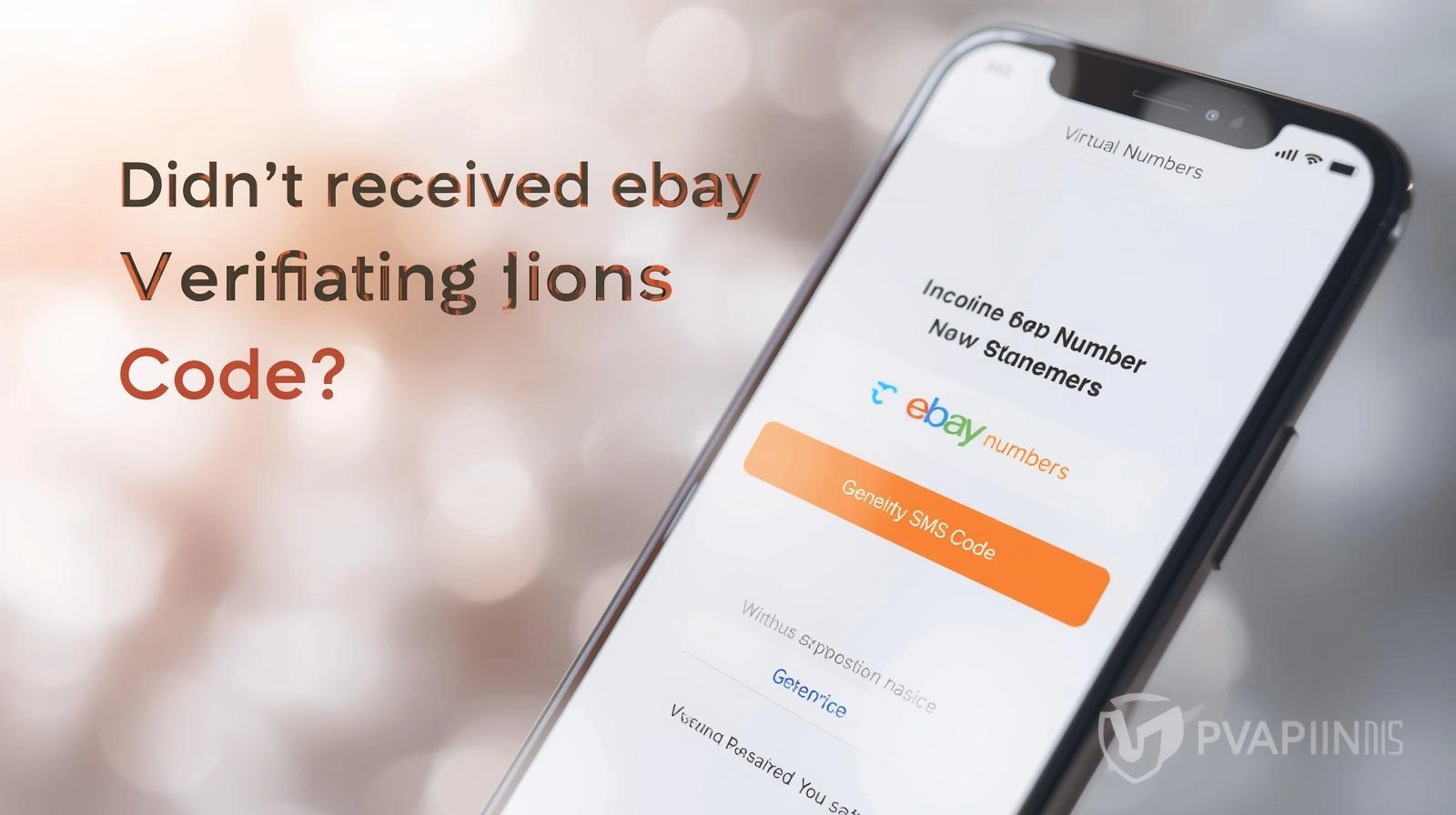Person checking phone for missing eBay verification code during login