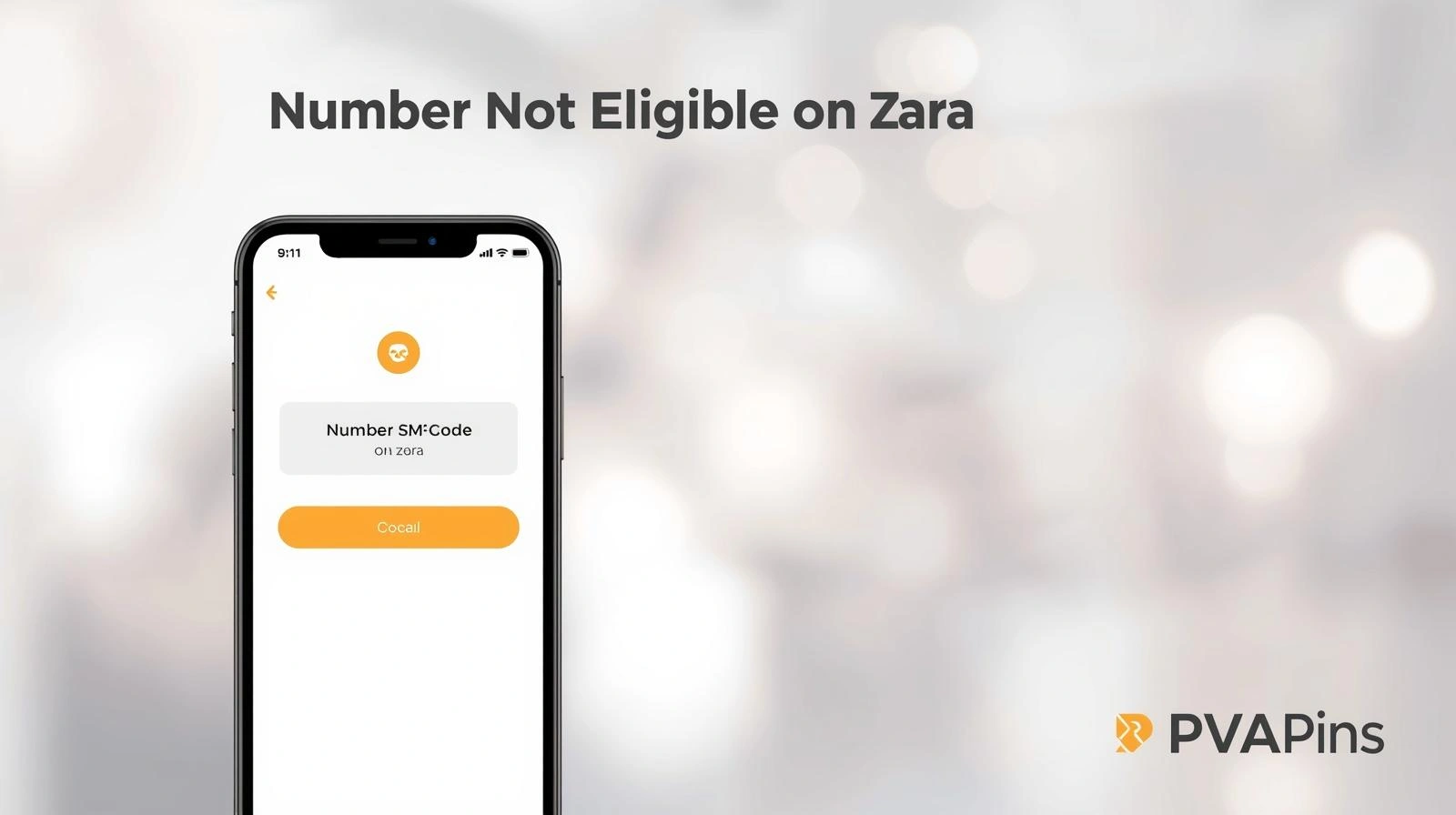 Phone screen showing “Number Not Eligible” error on Zara during login