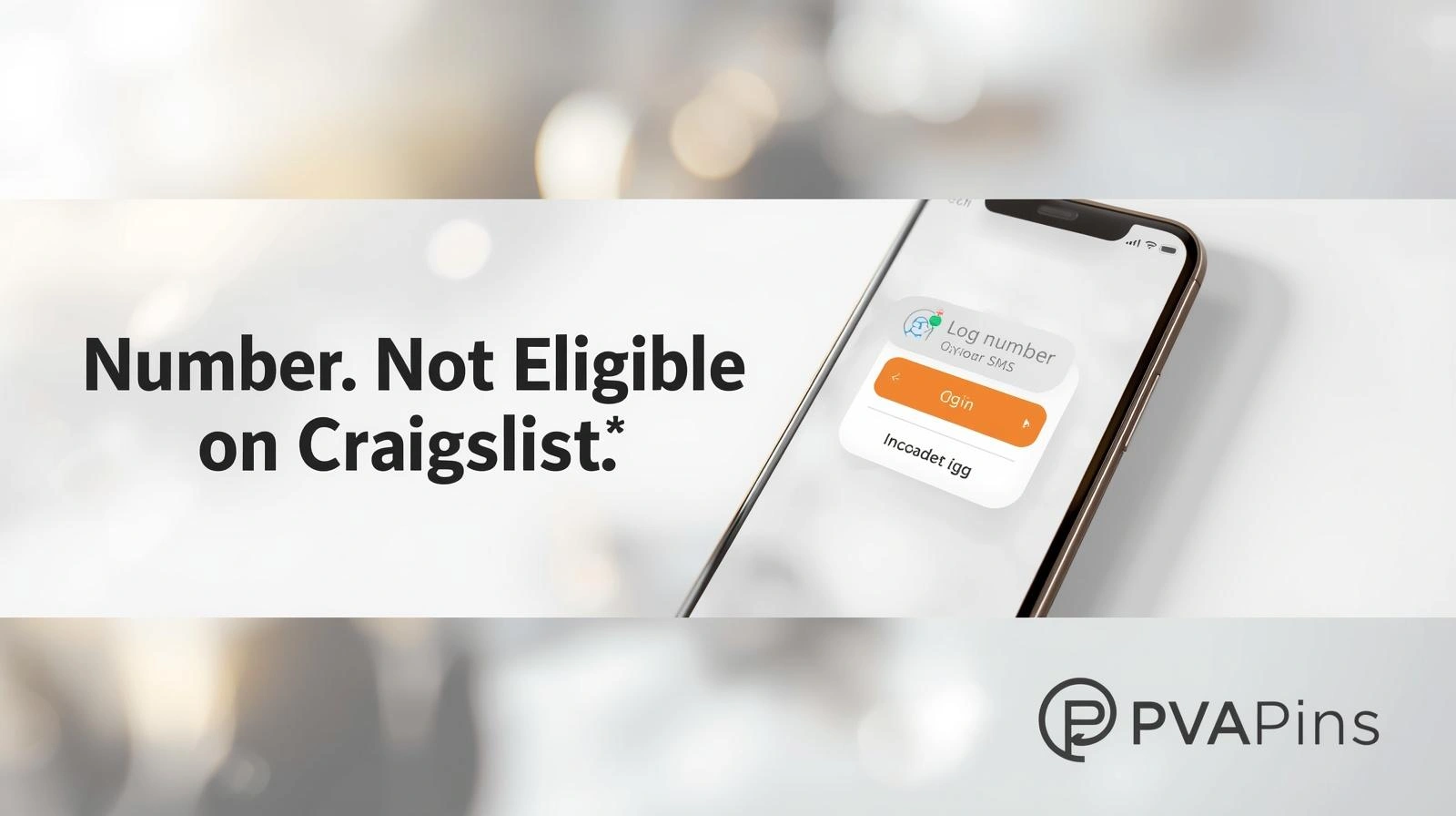 Screenshot showing Craigslist error “Number Not Eligible” during phone verification