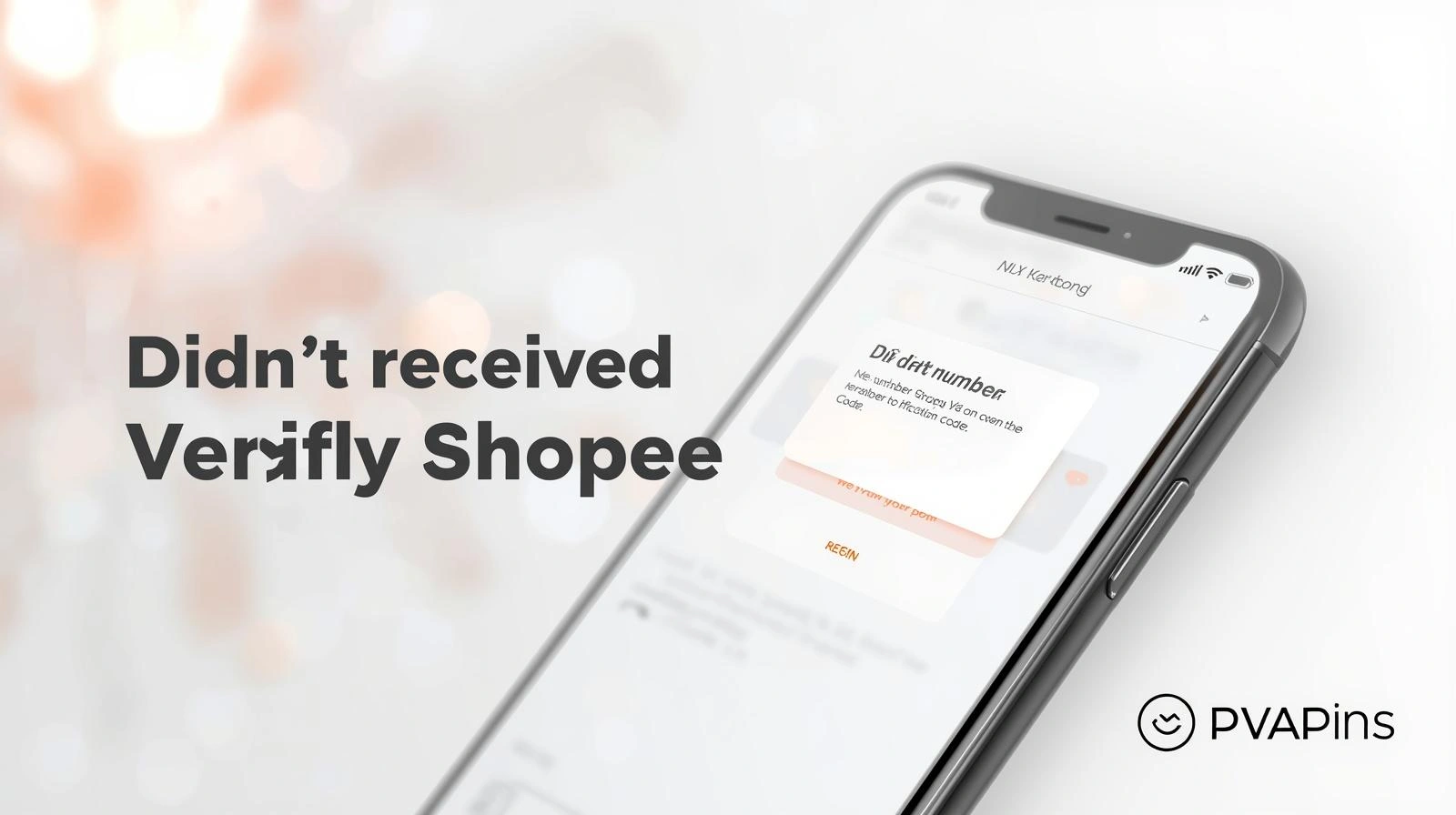 Shopee login screen with OTP verification code not received
