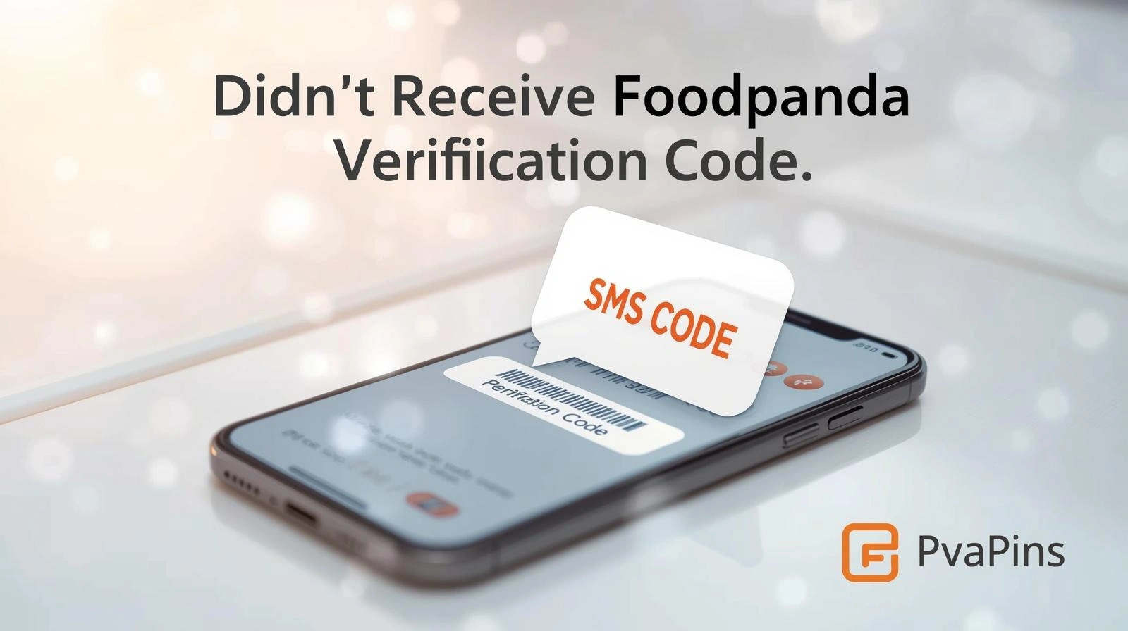 Smartphone showing Foodpanda verification issue and resend code option