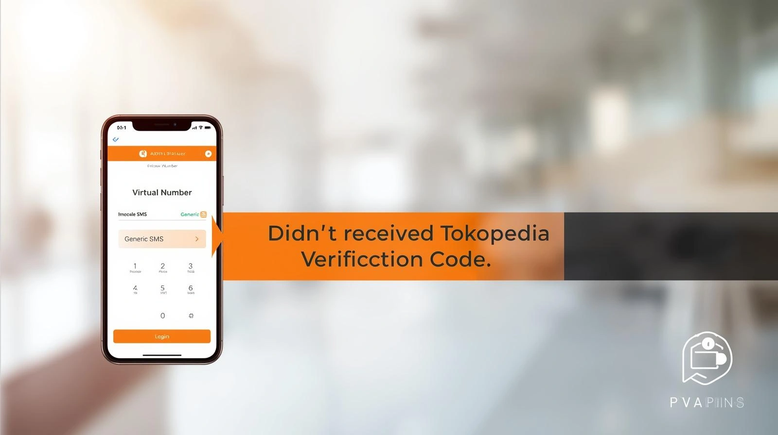 Smartphone showing missing Tokopedia OTP message alongside simple fixes to resend the verification code quickly.