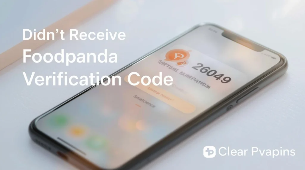 User checking phone for missing Foodpanda verification code