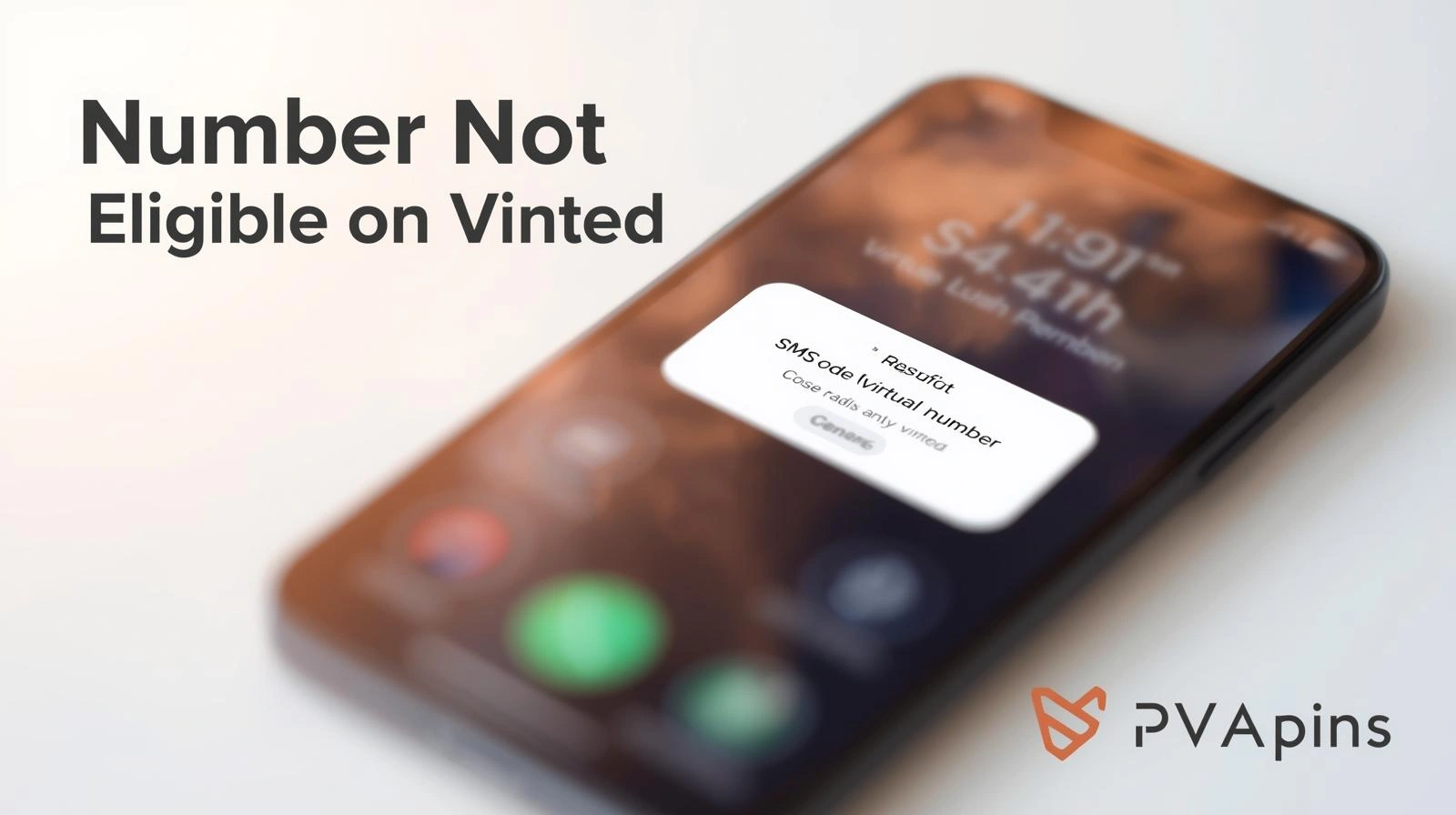 User fixing Vinted phone number not eligible issue during account setup