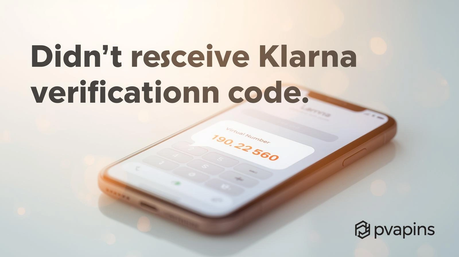 User troubleshooting missing Klarna verification code on smartphone
