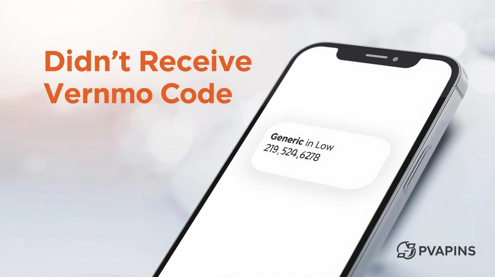 Venmo account verification screen with no code received error