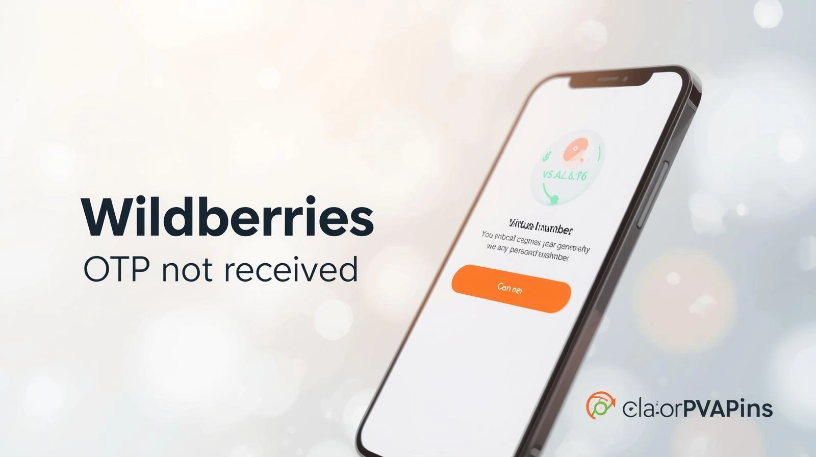 Wildberries login screen showing OTP not received error on mobile phone
