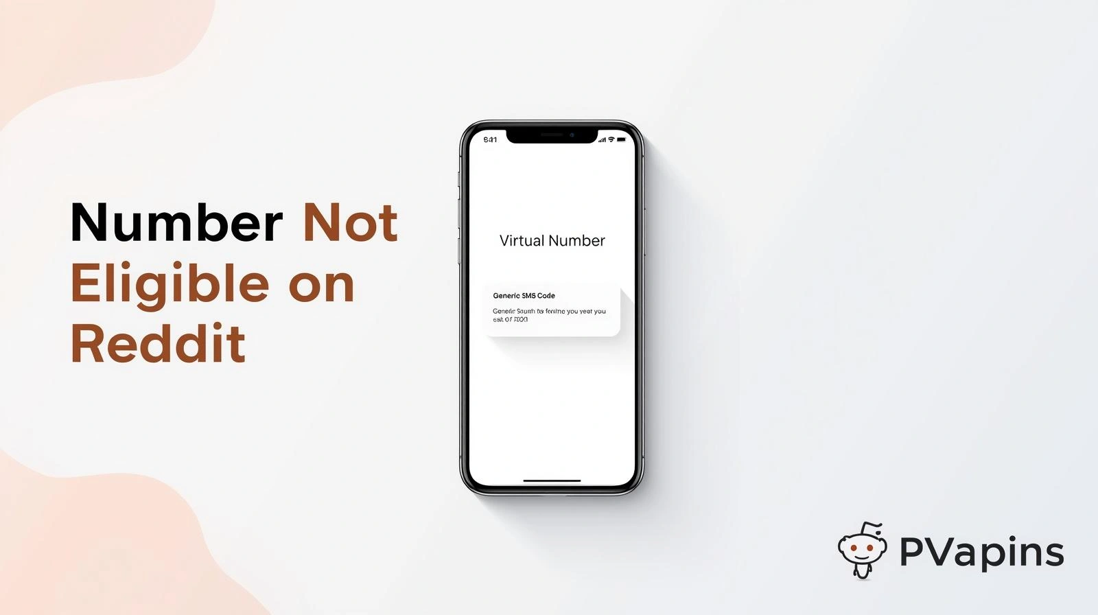 Close-up graphic of Reddit account verification failure caused by an ineligible phone number entry.
