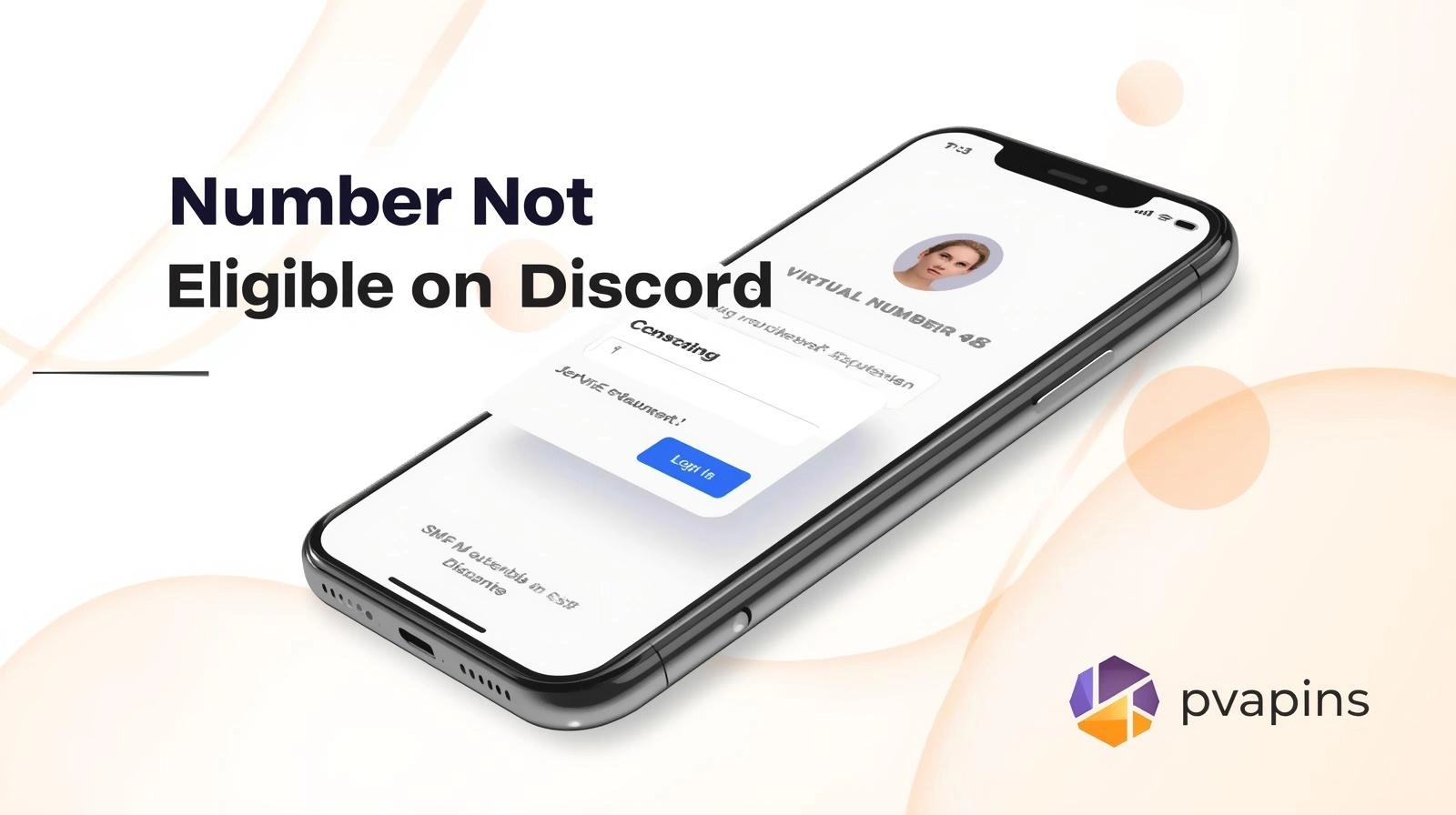 Discord phone verification screen showing number not eligible error and troubleshooting steps