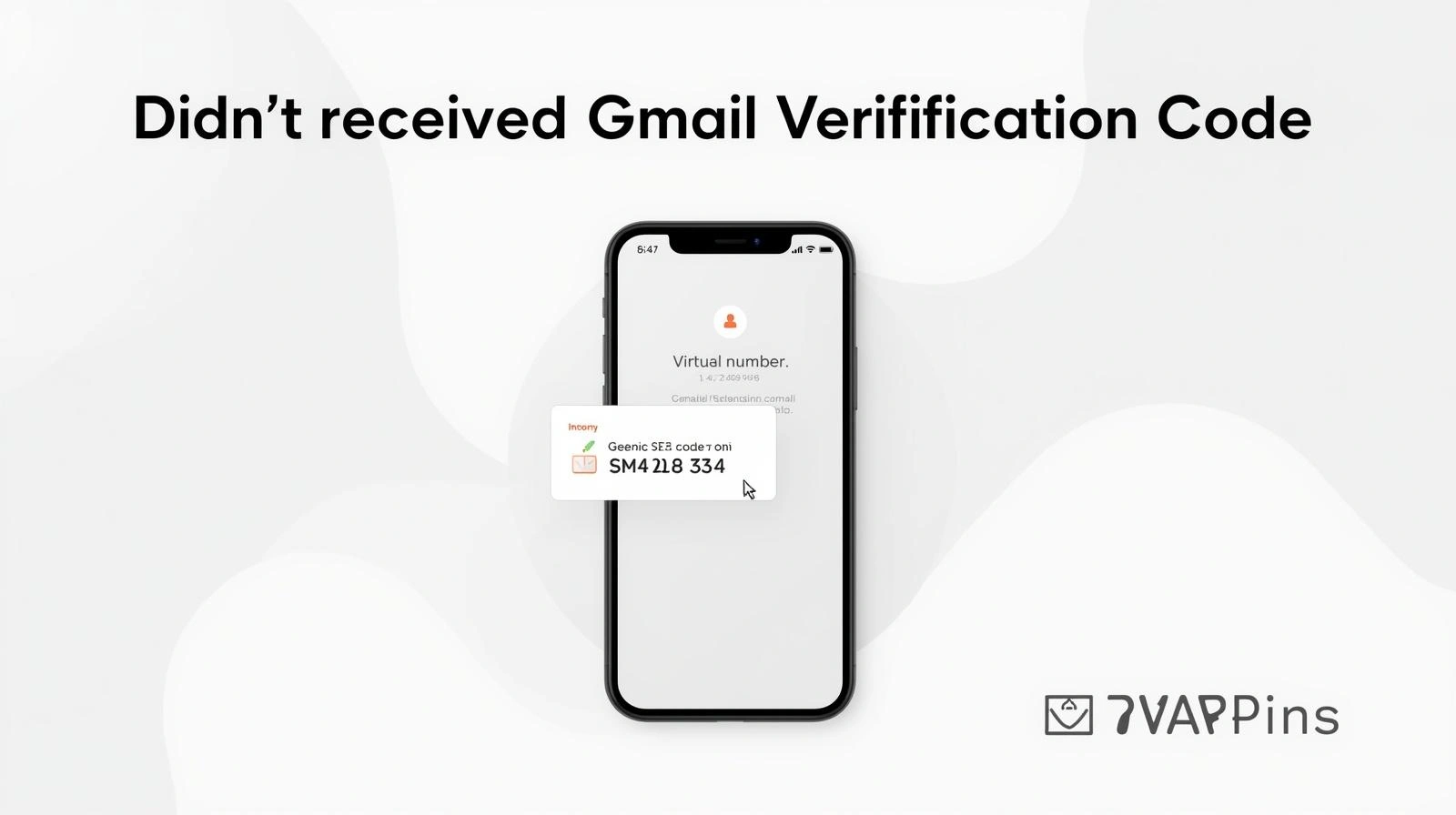 Gmail login screen with verification code not received error