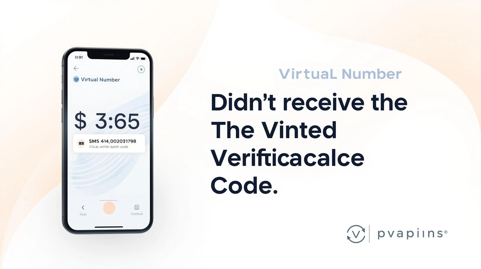 Illustration of delayed Vinted SMS verification code with resend button