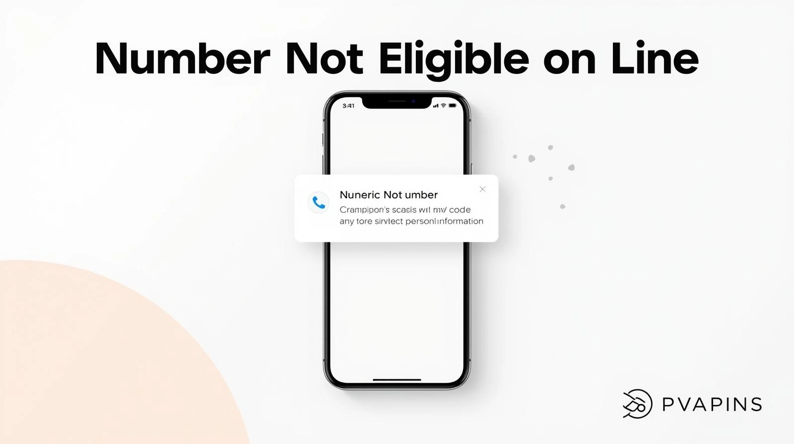 LINE phone verification screen showing a number not eligible error message.