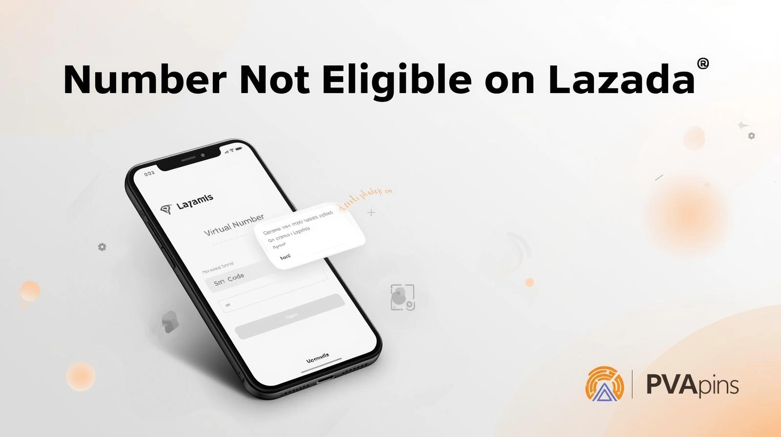 Lazada number not eligible error message on mobile screen