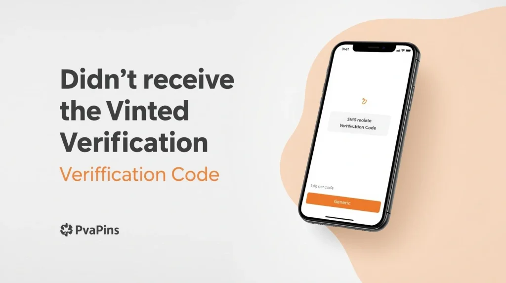 Mobile troubleshooting screen for Vinted verification code not received