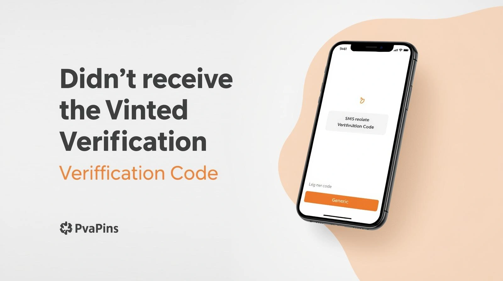 Mobile troubleshooting screen for Vinted verification code not received