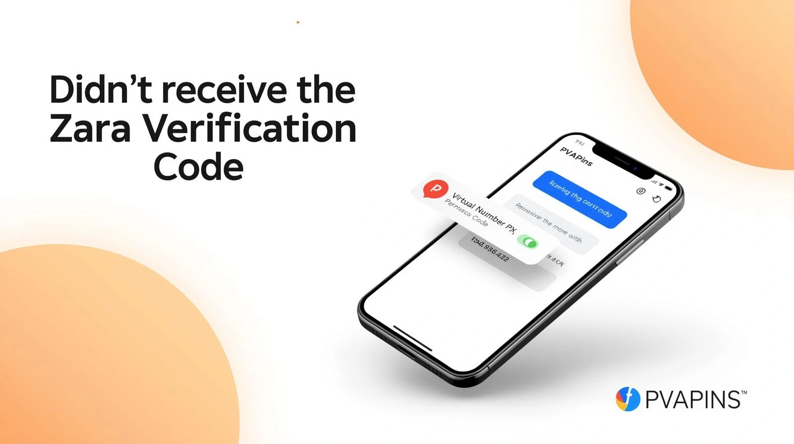 Mobile troubleshooting screen for Zara verification code not received