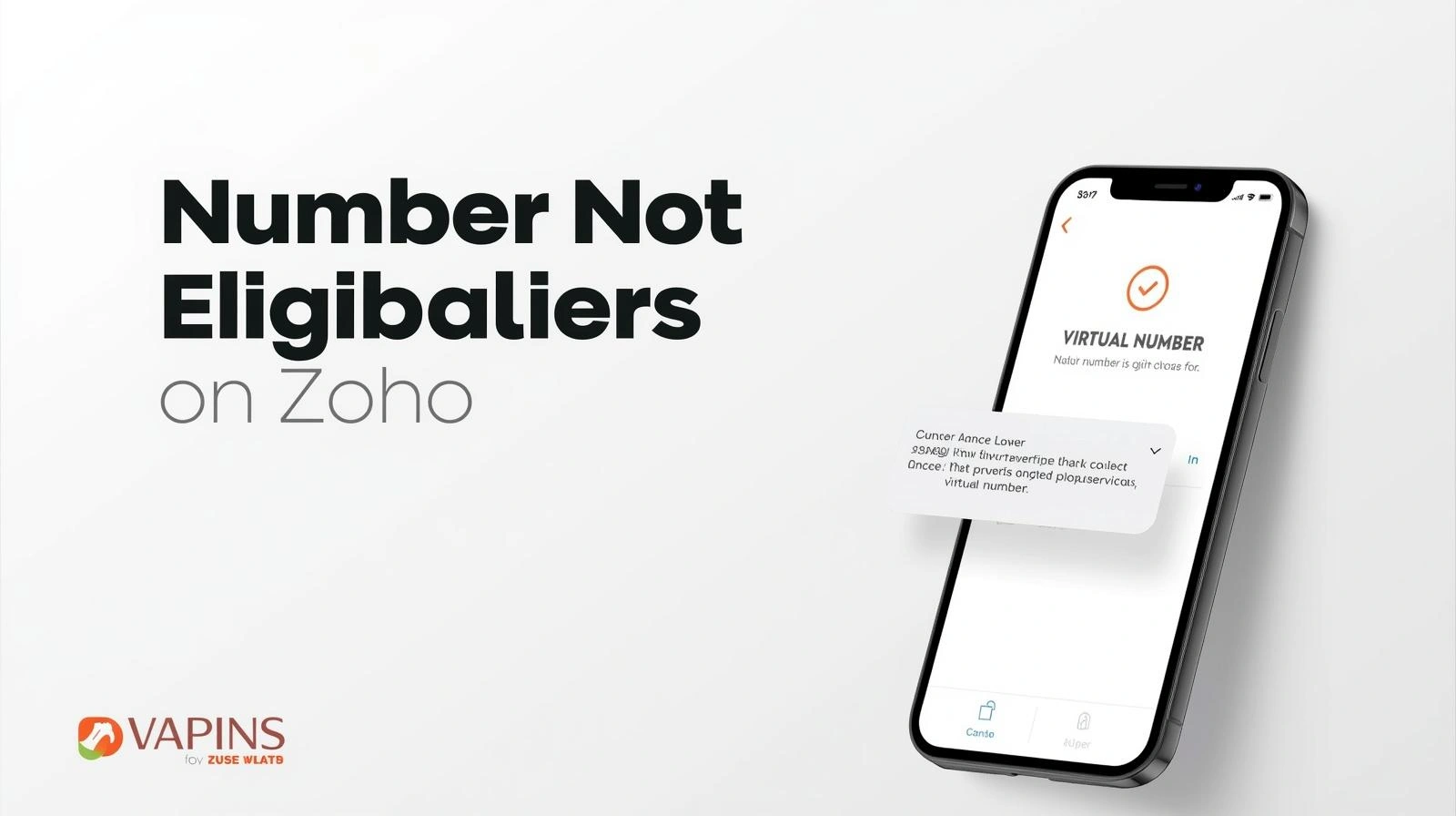 Number Not Eligible on Zoho