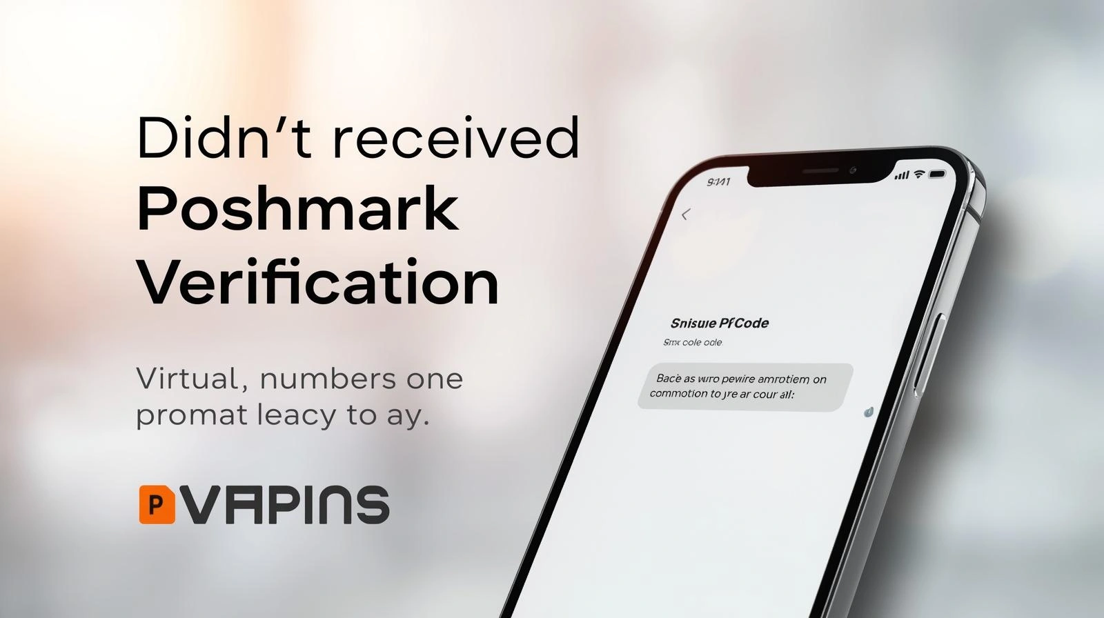 Person checking phone after not receiving Poshmark verification code
