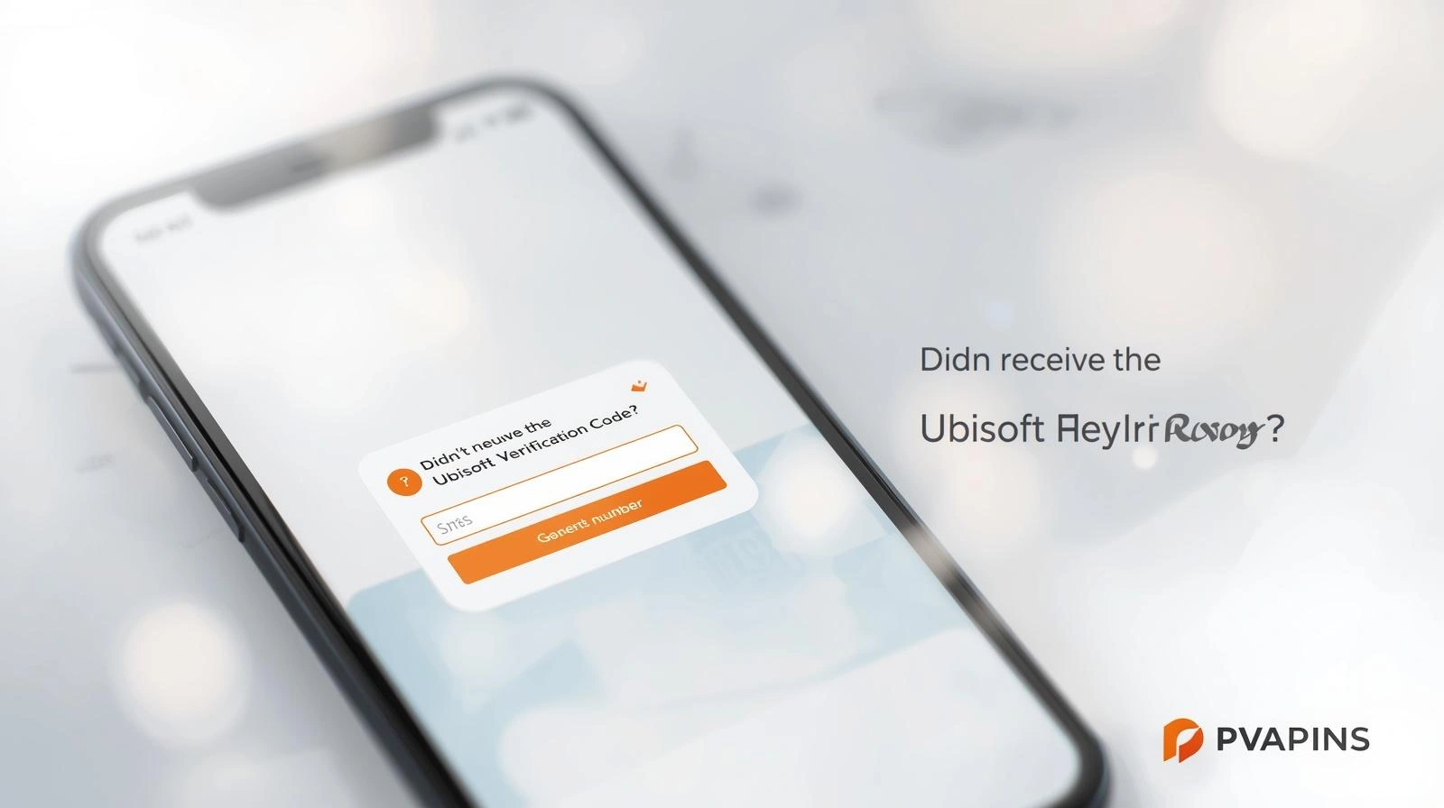 Person checking phone for a missing Ubisoft verification code beside a login screen