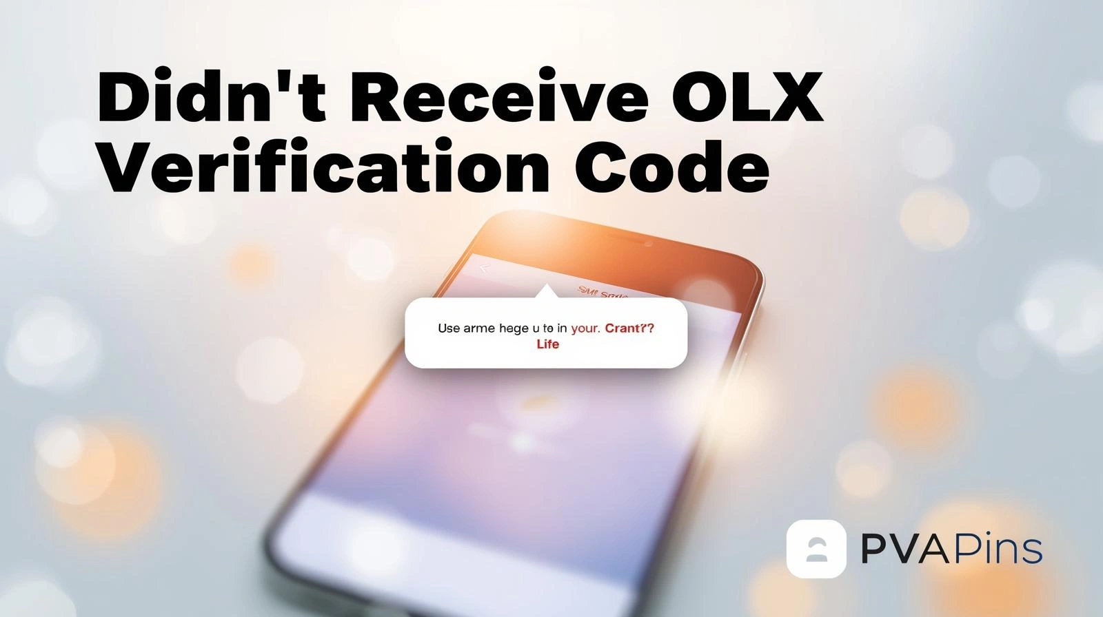 Person checking phone for missing OLX verification code on screen