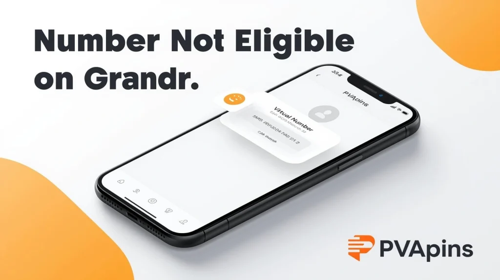 Phone screen showing a Grindr number eligibility verification error