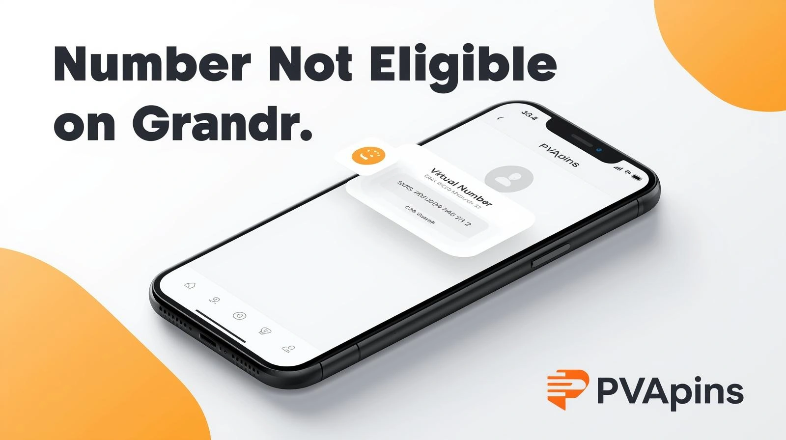 Phone screen showing a Grindr number eligibility verification error