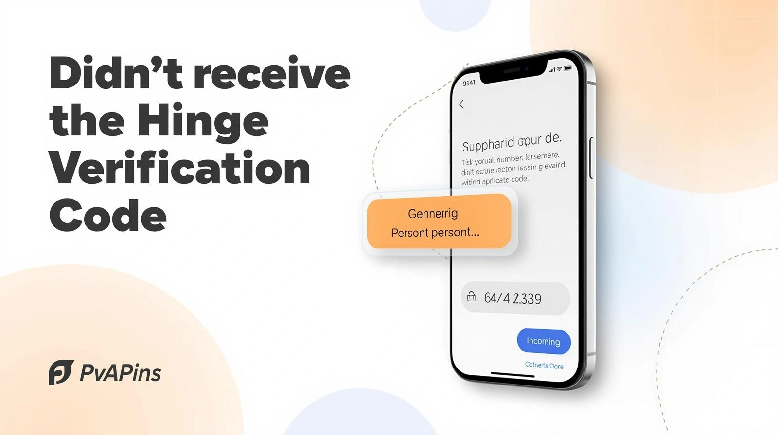 Phone screen showing a missing Hinge verification code during login