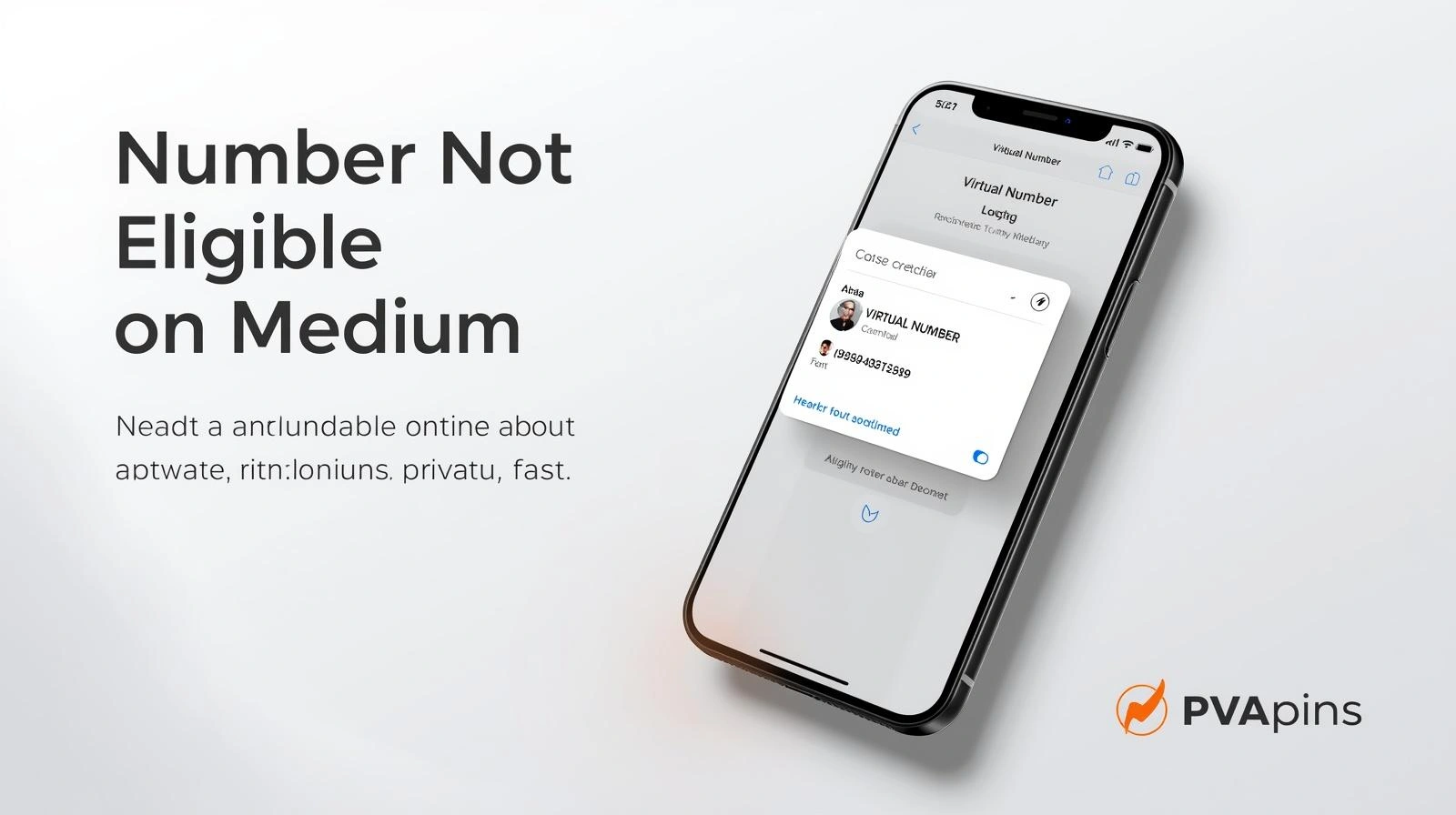 Phone showing Medium number not eligible verification error