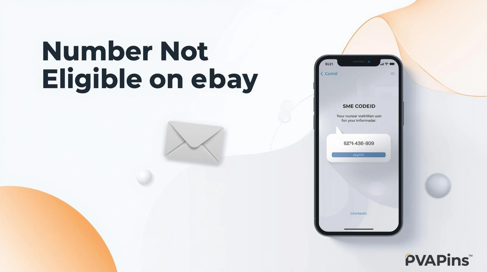 Screenshot of an eBay error message showing “Number Not Eligible” during account or phone verification.