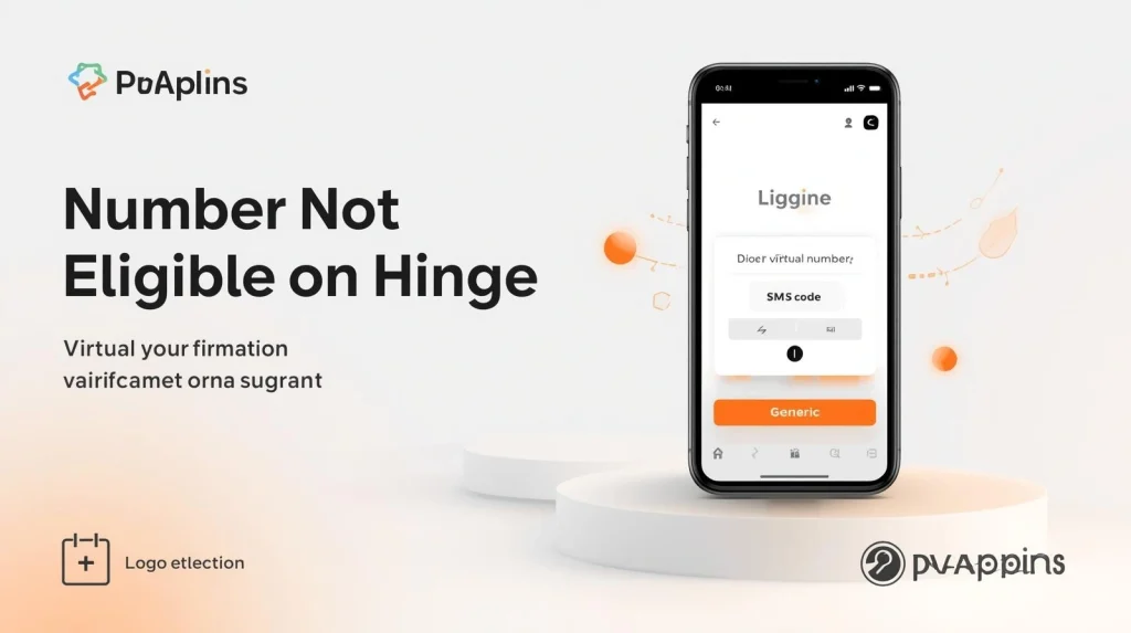 Smartphone displaying a Hinge login issue caused by an ineligible phone number.