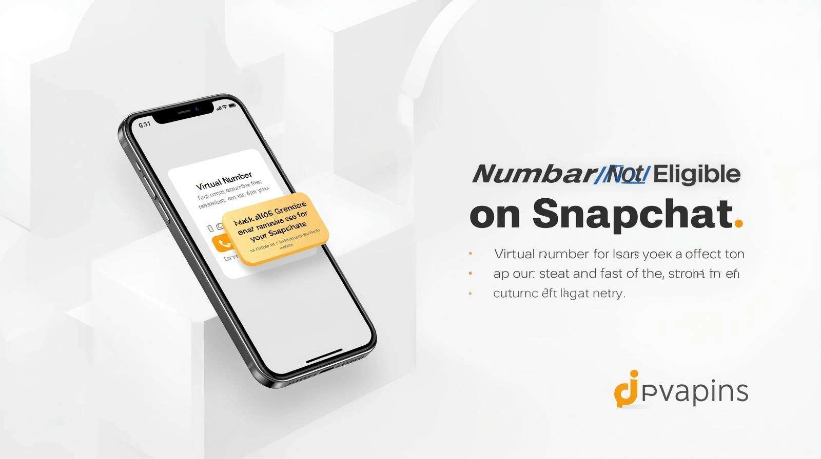 Smartphone screen showing Snapchat number eligibility error during phone verification