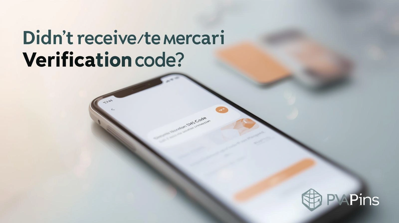 Smartphone showing a missing Mercari verification code on the login screen
