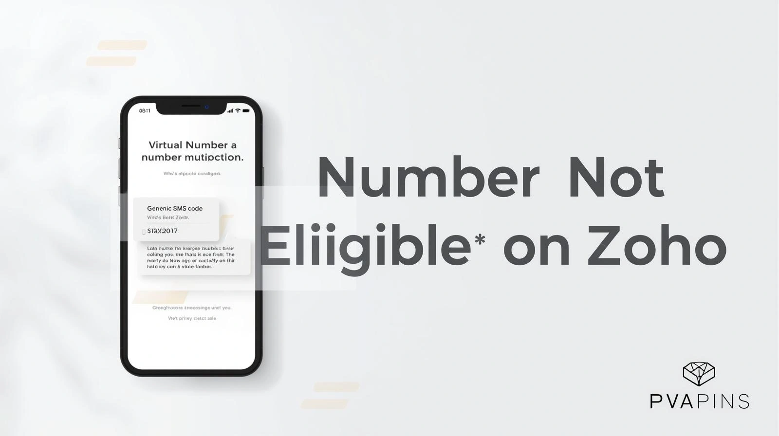 User checking Zoho account settings after seeing a “number not eligible” message