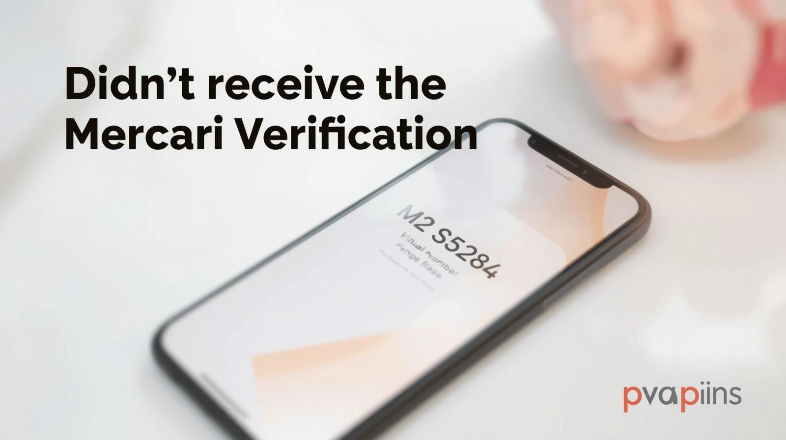User checking phone settings after not receiving a Mercari SMS code
