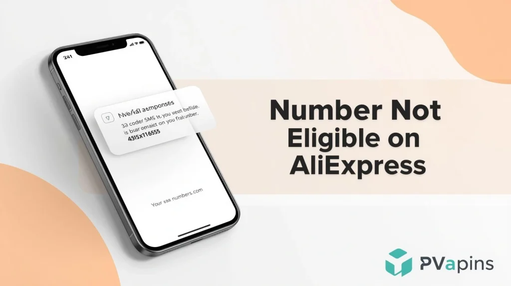 User entering phone number on AliExpress app showing eligibility error