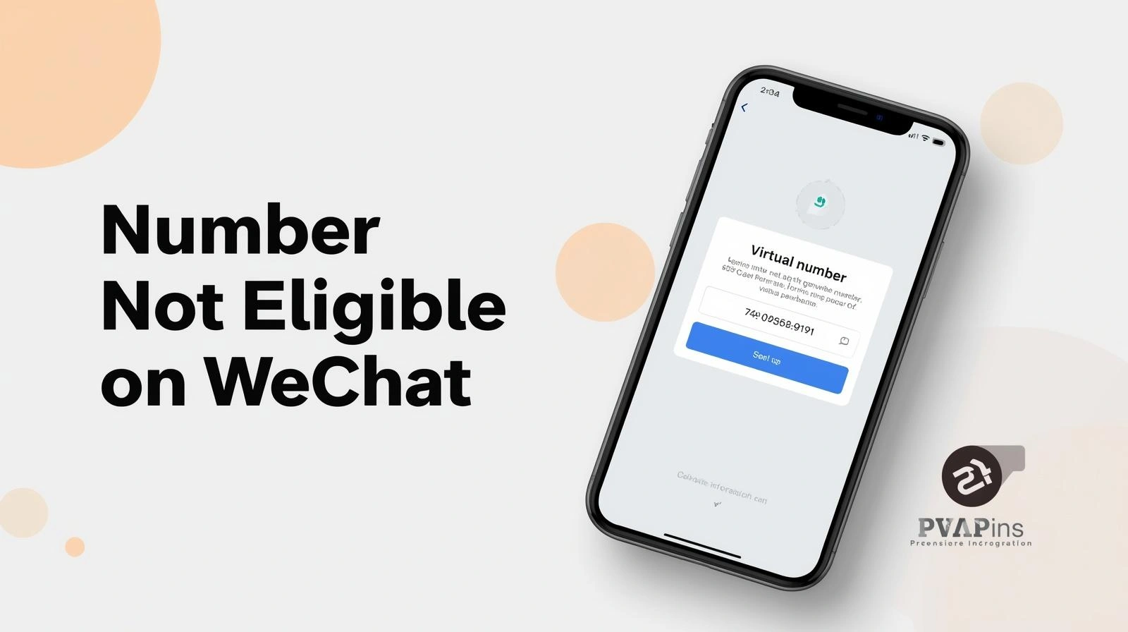 User trying to verify a phone number on WeChat and seeing a number eligibility warning.